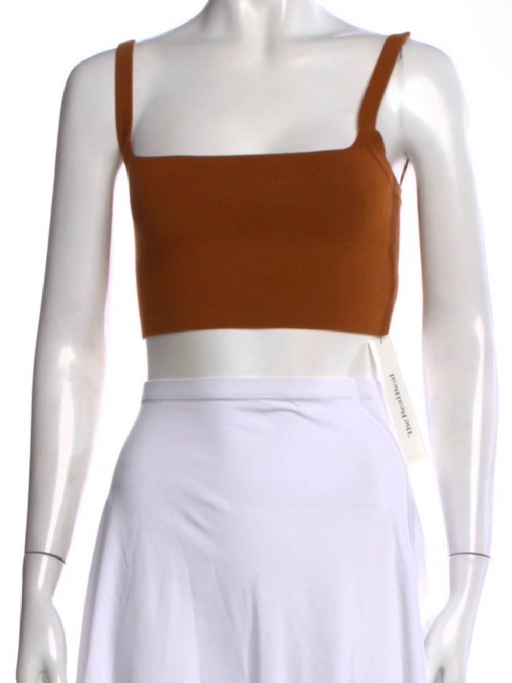A.L.C. Square-Neck Crop Tank — Rust Brown
